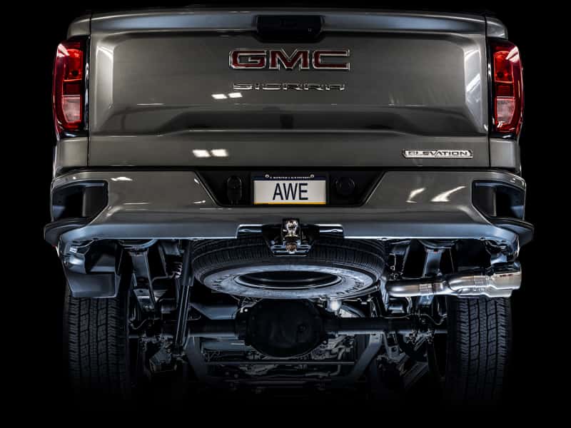 AWE Tuning — AWE Tuning 4th Gen GM 1500 5.3L 0FG Catback Dual Side Exit (Flat Bumper) - Chrome Tips
0FG Catback - view 6