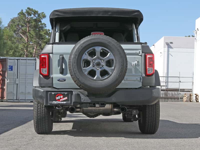 aFe — aFe Vulcan 3in 304 SS Cat-Back Exhaust 2021 Ford Bronco L4-2.3L (t)/V6-2.7L (tt) w/ Black Tips
Cat-Back Exhaust - view 4