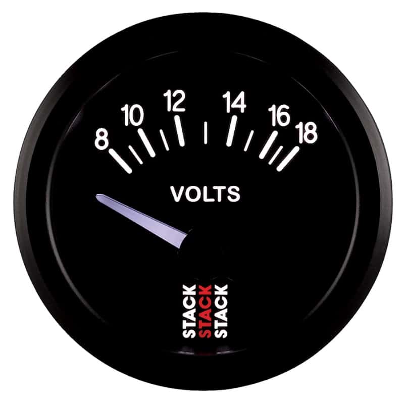 AutoMeter — Autometer Stack Instruments 52mm 8-18V Electric Battery Voltage Gauge - Black
Ga Volt Elec Blk 18v - view 4