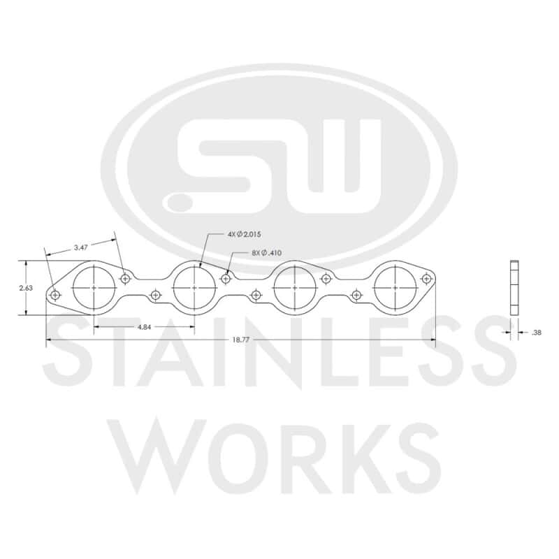 Stainless Works — Stainless Works Big Block Chevy Round Port Header 304SS Exhaust Flanges 2in Primaries
Header Flange
HFBBC200
 - view 3