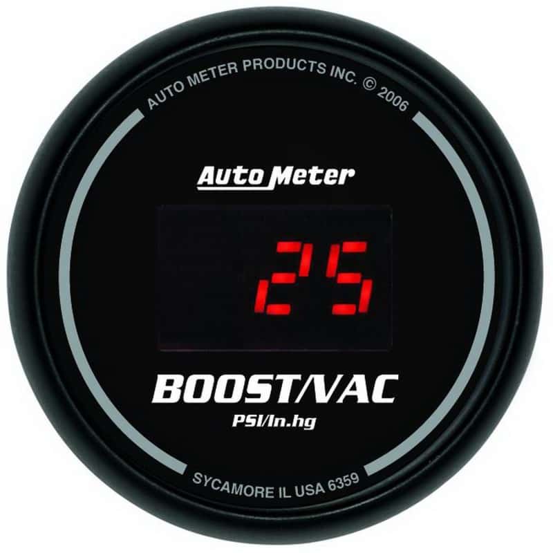 AutoMeter — Autometer Black 52mm 30 In Hg.-Vac./30 PSI Digital Vacuum/Boost Gauge
2-1/16" BOOST-VAC, 3 - view 1