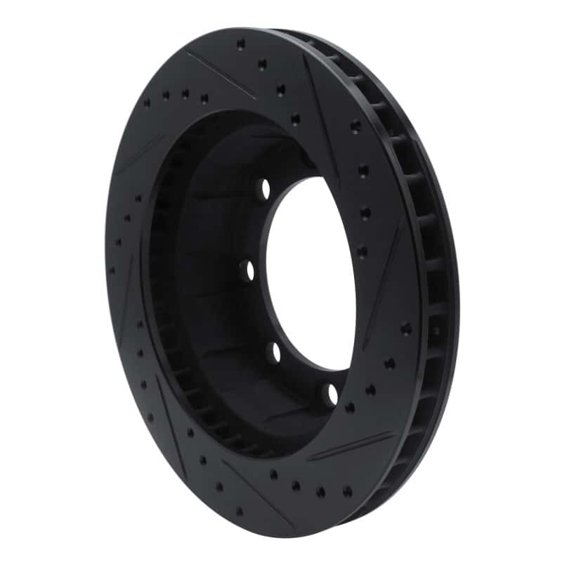 R1 Concepts — R1 80-94 Ford F-250 4WD (Excl Super Duty) Front Left Drilled & Slotted Black Brake Rotor
R1 Brake Rotor Drill - view 4