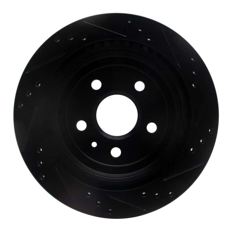 R1 Concepts — R1 08-19 Cadillac CTS Rear Left Drilled & Slotted Black Brake Rotor
R1 Brake Rotor Drill - view 5
