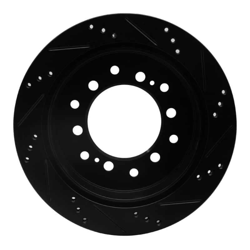 R1 Concepts — R1 2010-2024 Lexus GX460 Rear Left Drilled & Slotted Black Brake Rotor
R1 Brake Rotor Drill - view 5