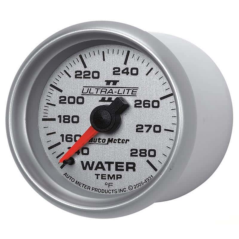 AutoMeter — Autometer Ultra-Lite II 52mm 140-280 Deg F Mechanical Water Temp Gauge
2-1/16" WATER TEMP, - view 3