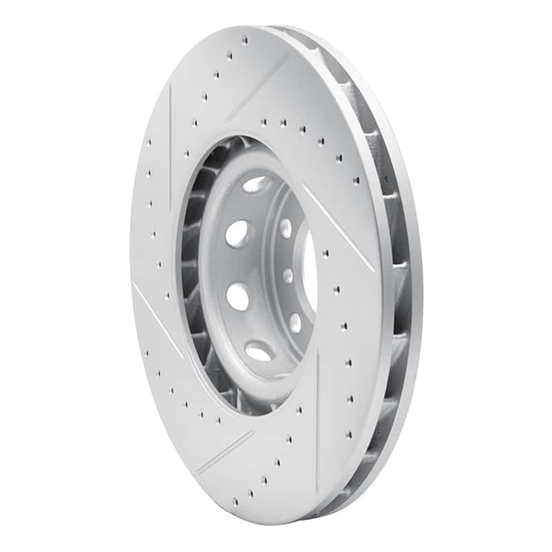 R1 Concepts — R1 00-03 BMW M5 Left Front Drilled & Slotted Geo-Carbon Rotor - view 4