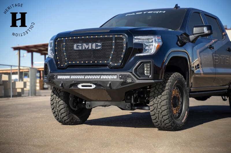 Addictive Desert Designs — Addictive Desert Designs 2019 GMC Sierra 1500 SF Front Bumper w/ Winch Mount & Sensor Cutout
Bumper- Front
Bumpers - view 3