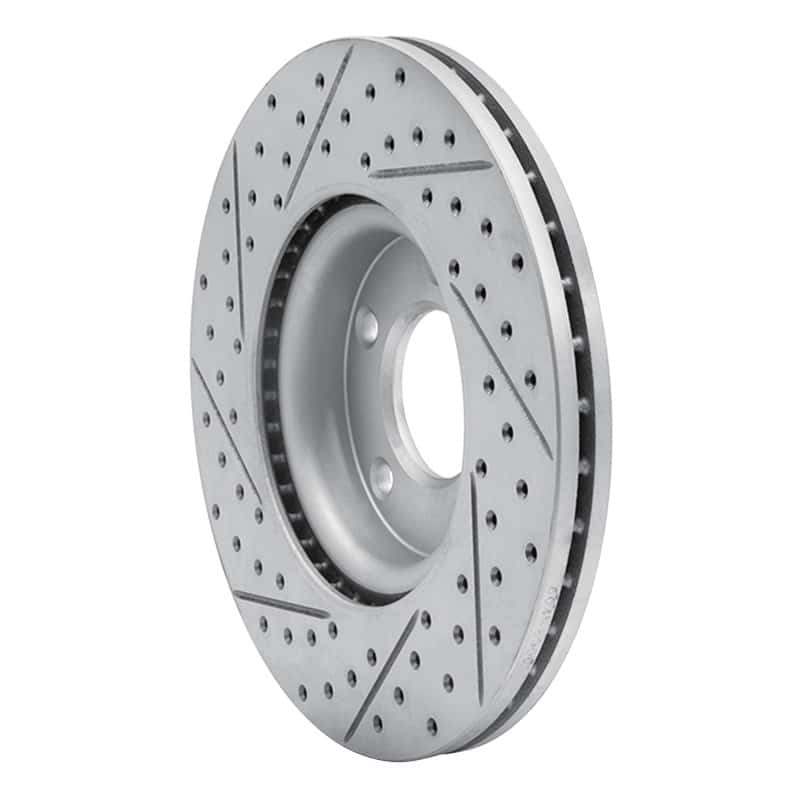 R1 Concepts — R1 04-15 Mazda 3 Front Right Drilled & Slotted Geo-Carbon Rotor - view 4