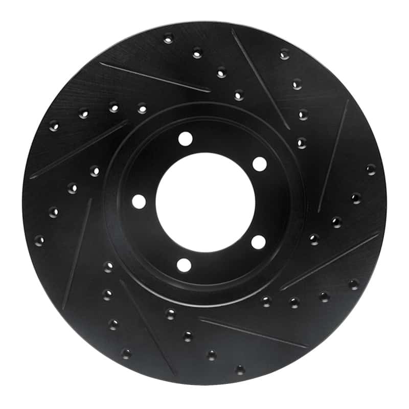 R1 Concepts — R1 71-97 Jaguar Vanden Plas Front Left Drilled & Slotted Black Brake Rotor
R1 Brake Rotor Drill - view 5