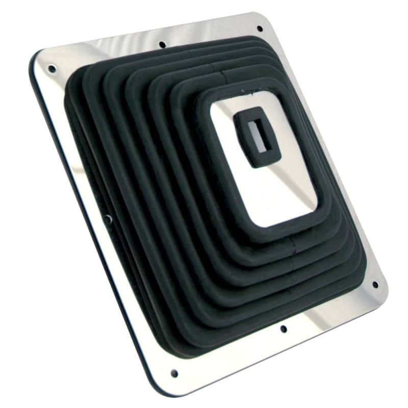 Spectre — Spectre Shift Boot (Large) - Black Rubber w/Chrome Plated Steel Installation Ring - view 2