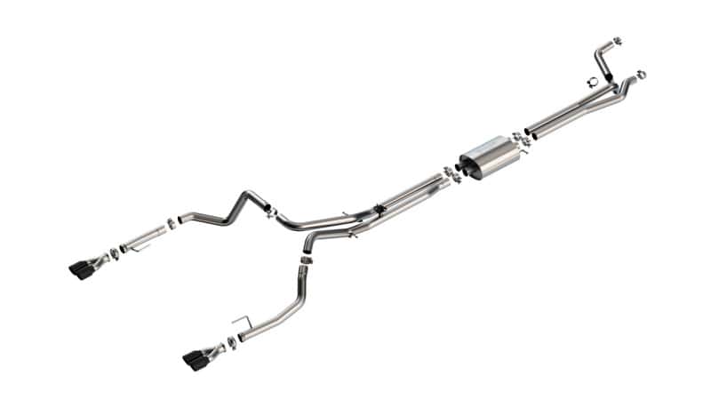 Borla — Borla 24-25 Chevy Silverado 1500 (6.2L V8) S-Type Cat Back - 3.5in Black Chrome Tips
Cat-Back System - view 1