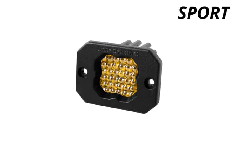 Diode Dynamics — Diode Dynamics Stage Series C1 LED Pod Sport - Yellow Flood Flush ABL Each - view 2