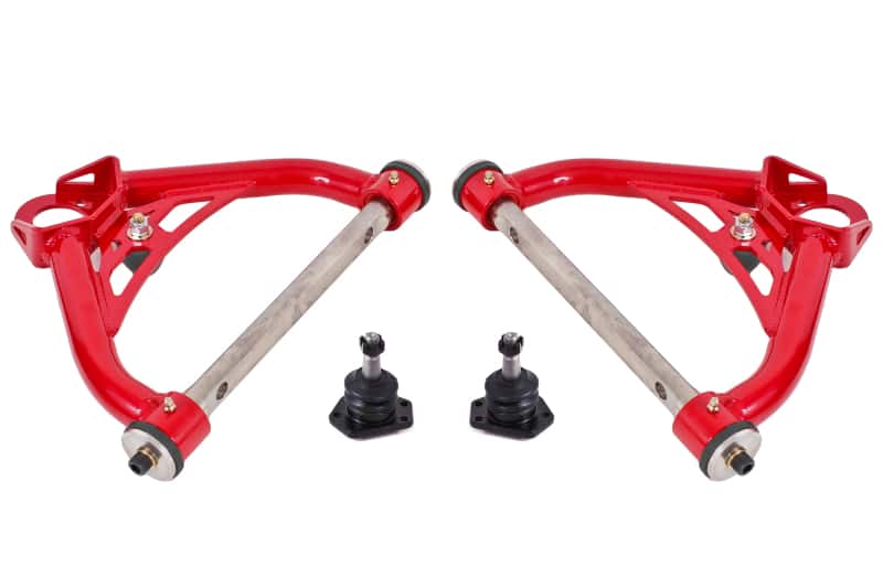 BMR Suspension — BMR 70-81 Chevrolet Camaro A-Arms Upper Non-Adjustable Delrin Std Ball Joint - Red
Upper Control Arms - view 1