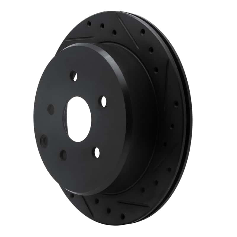R1 Concepts — R1 86-97 Toyota Previa Rear Right Drilled & Slotted Black Brake Rotor
R1 Brake Rotor Drill - view 2