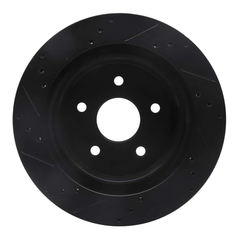 R1 Concepts — R1 04-06 Dodge Ram 1500 Pickup Rear Right Drilled & Slotted Black Brake Rotor
R1 Brake Rotor Drill - view 5