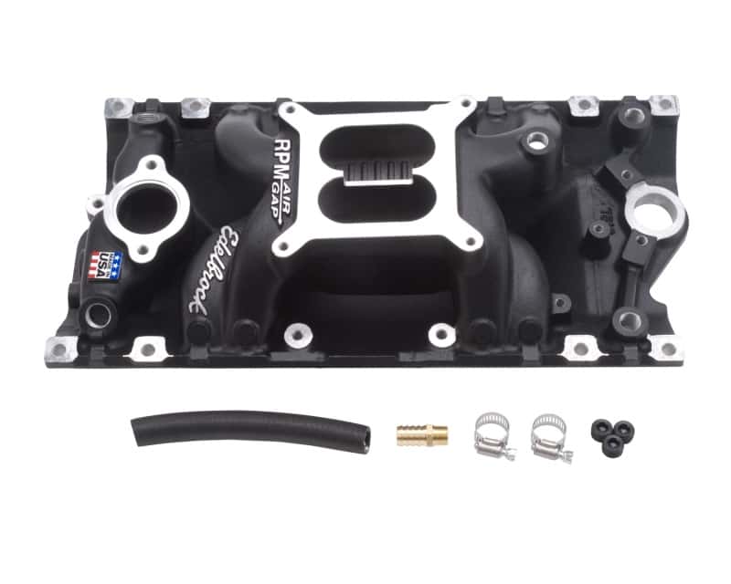 Edelbrock — Edelbrock Performer RPM Air Gap Vortec Black
MANIFOLD - view 1