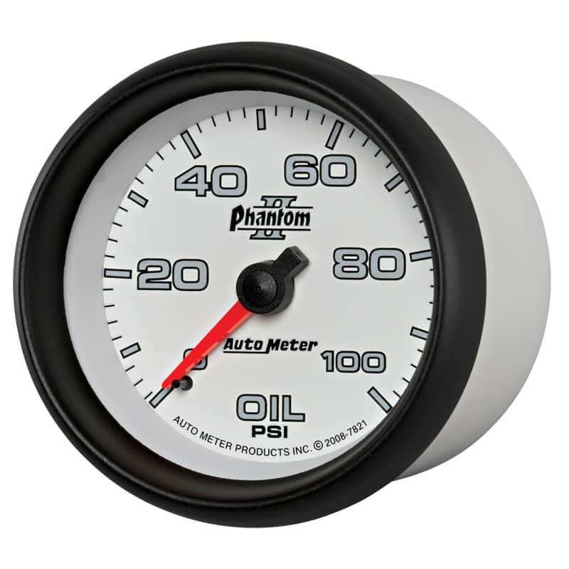 AutoMeter — Autometer Phantom II 2-5/8in 100 PSI Mechanical Oil Pressure Gauge
2-5/8" OIL PRESS, 0- - view 8