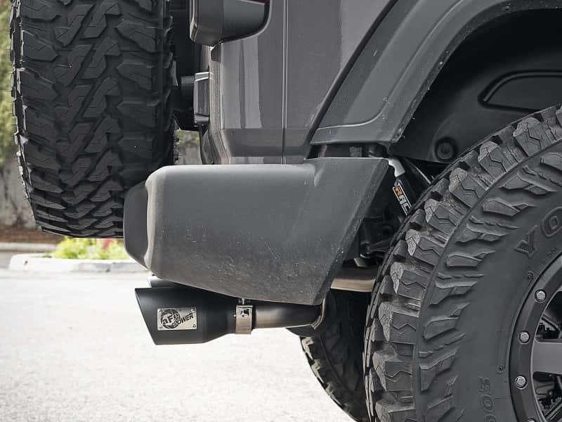 aFe — aFe Rebel Series 409 Stainless Steel Cat-Back Exhaust 18-21 Jeep Wrangler JL 2.0L (t) - Black Tip
Cat-Back Exhaust - view 7