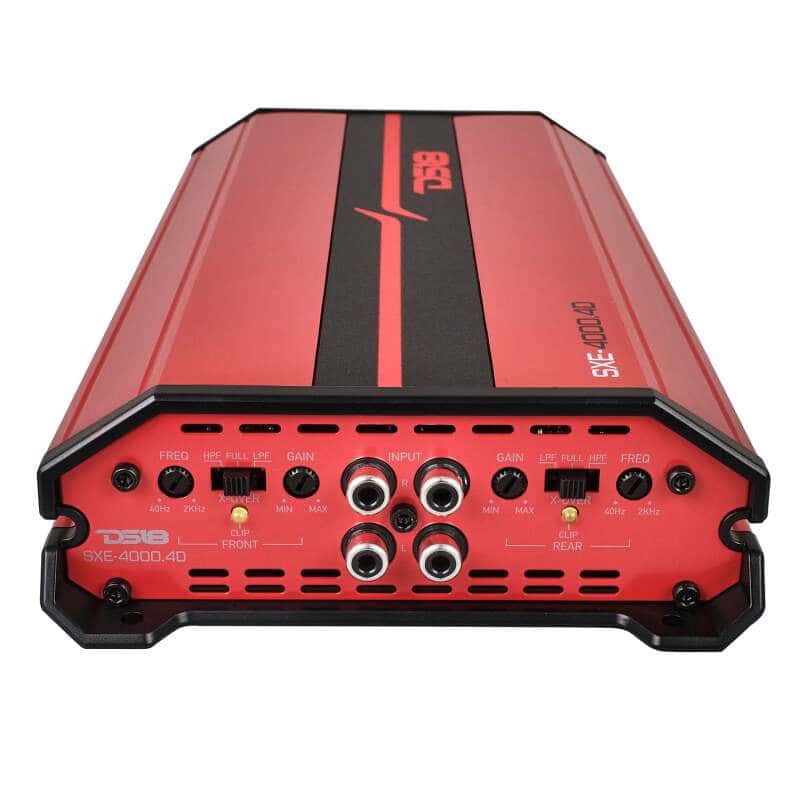 DS18 — DS18 4-Channel SXE Amplifier Class D 2x 750/4ohm Bridge 4 x 430/2ohm 4 x 275/4ohm Watts RMS- Red - view 4