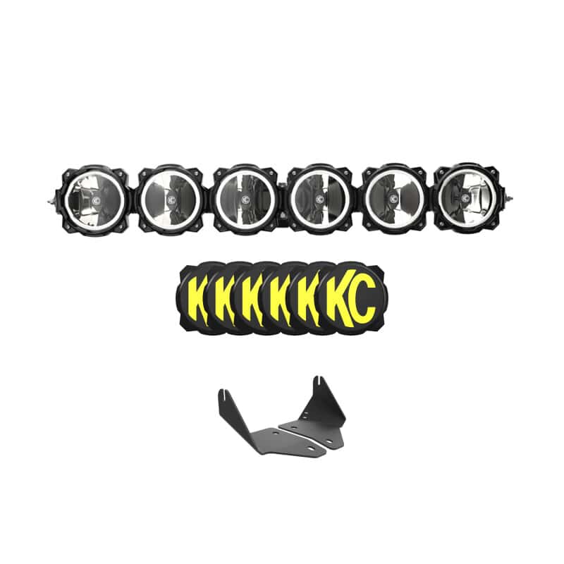 KC HiLiTES — KC HiLiTES 2020+ Polaris RZR Turbo R/Pro XP 39in. Pro6 Gravity LED 6-Light 120w Combo Beam - view 1