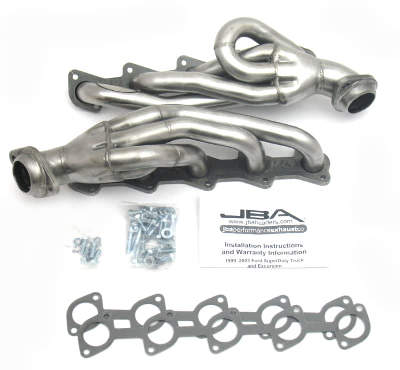 JBA — JBA 99-04 Ford Truck 6.8L 2V V10 w/o EGR 1-1/2in Primary Raw 409SS Cat4Ward Header
Exhaust Header - view 1