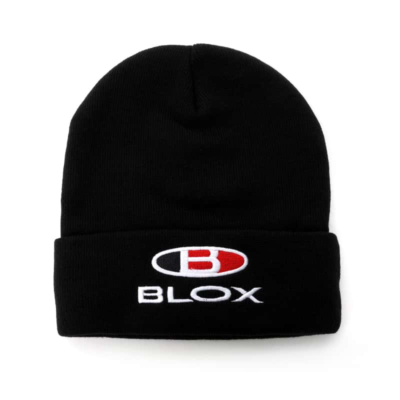 BLOX Racing — BLOX Racing Classic Beanie - Black w/ Stacked Logo - view 2