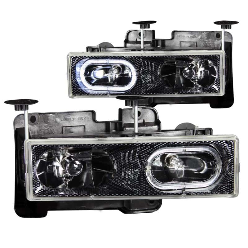 ANZO — ANZO 1988-1998 Chevrolet C1500 Crystal Headlights Carbon w/ Halo
Head Light Set
HdLtSet - view 1