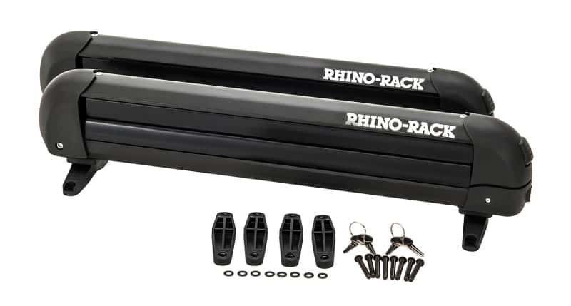 Rhino-Rack — Rhino-Rack Universal Ski/Snowboard Carrier - Fits 4 Pairs of Skis or 2 Snowboards - Black - view 1
