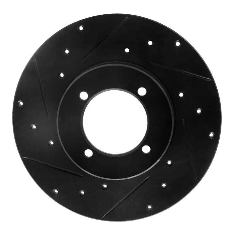 R1 Concepts — R1 74-78 Nissan 260Z Front Left Drilled & Slotted Black Brake Rotor
R1 Brake Rotor Drill - view 1