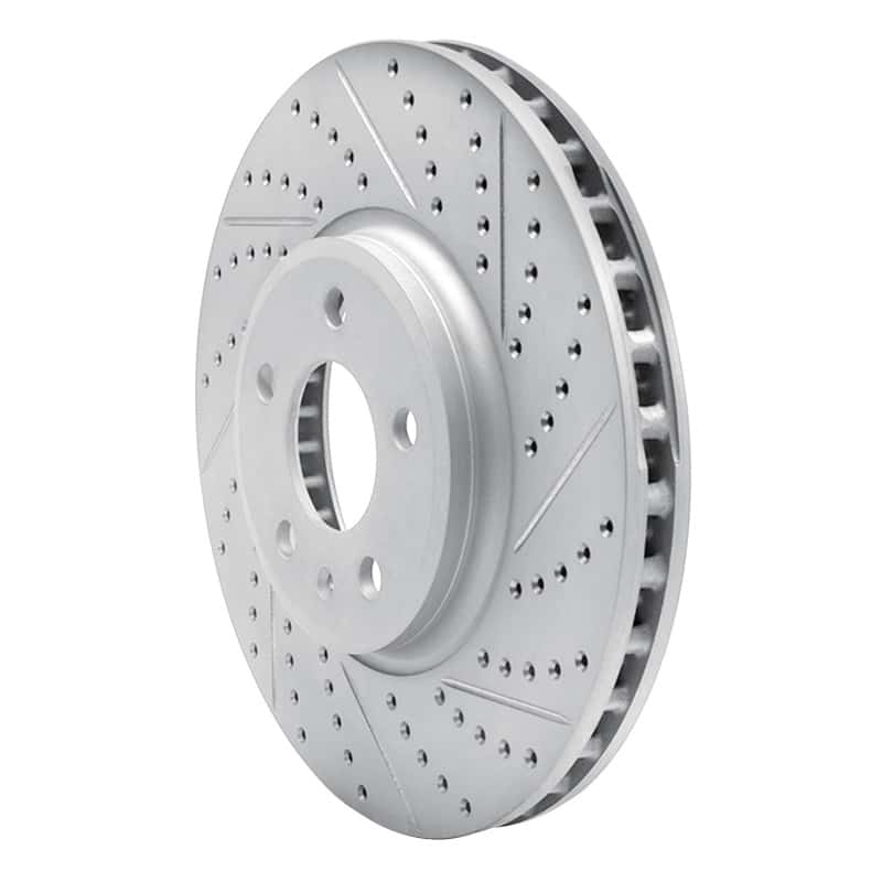 R1 Concepts — R1 08-12 Audi Q5 (USA/Canada) Front Right Drilled & Slotted Geo-Carbon Rotor - view 2