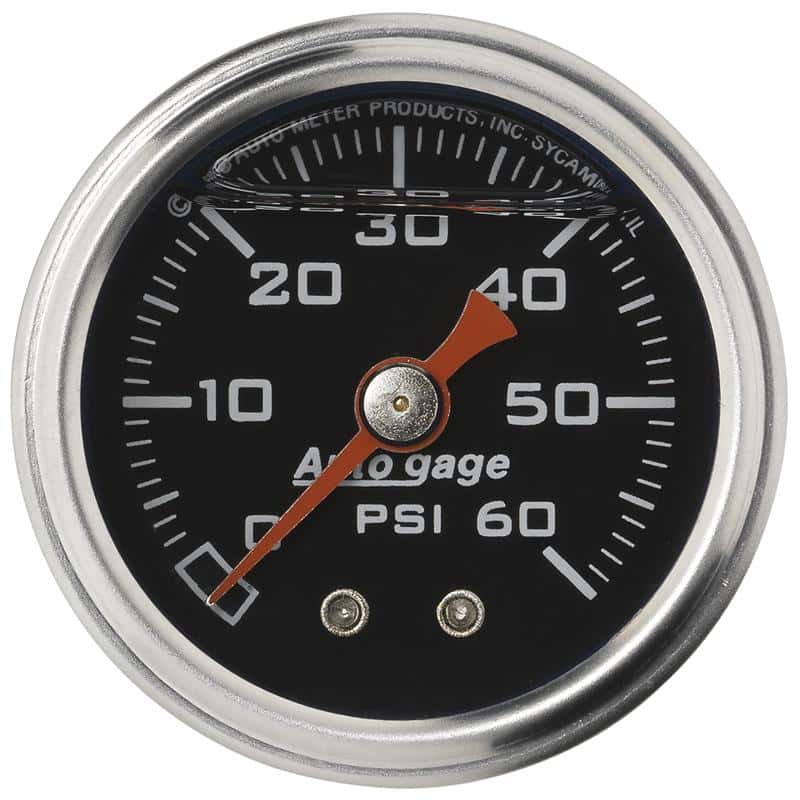 AutoMeter — Autometer AutoGage 1.5in Liquid Filled Mechanical 0-60 PSI Fuel Pressure Gauge - Black
Ga Press 60psi Blk - view 2