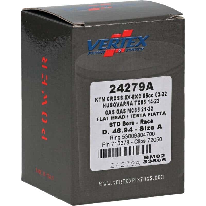 Vertex Pistons — Vertex Piston 09-24 KTM 85 SX 85cc Cast Race Piston Kit - view 5