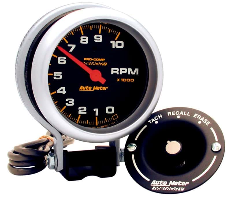 AutoMeter — AutoMeter Gauge Tachometer 3-3/4in. 10K RPM Pedestal W/Peak Memory Pro-Comp
3-3/4" TACH, 10,000 - view 1
