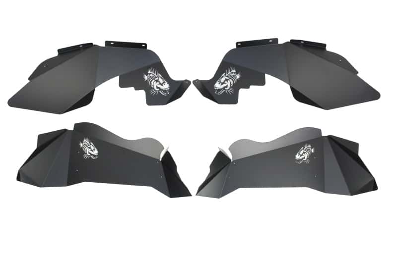 Fishbone Offroad — Fishbone Offroad 07-18 Jeep Wrangler JK Logo Aluminum Inner Fenders - Black Powdercoat - view 1
