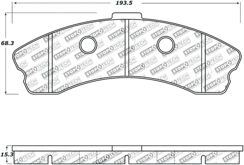 Stoptech — StopTech Performance 06-09 Chevrolet Corvette Z06 Front Brake Pads
Sport Brake Pad - view 8