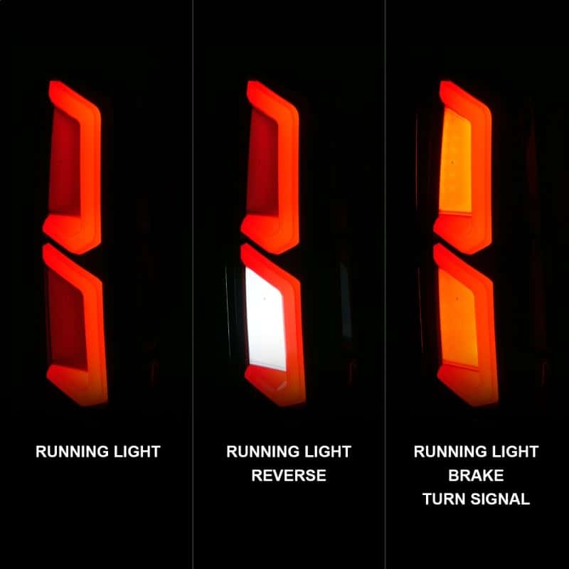 ANZO — ANZO 2015-2020 Chevrolet Tahoe LED Tail Lights w/ Light Bar Black Housing Clear Lens
Tail Light Set - view 3