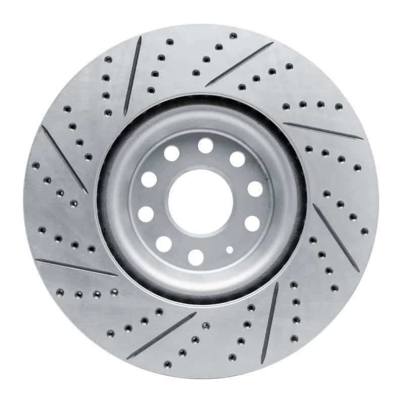 R1 Concepts — R1 12-25 Audi A3 Quattro Front Right Drilled & Slotted Geo-Carbon Rotor - view 5