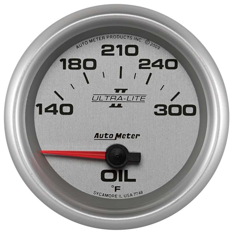 AutoMeter — Autometer Ultra-Lite II 2 5/8in 140-300 Degree F Short Sweep Electronic Oil Temperature Gauge
2-5/8" OIL TEMP, 140 - view 1