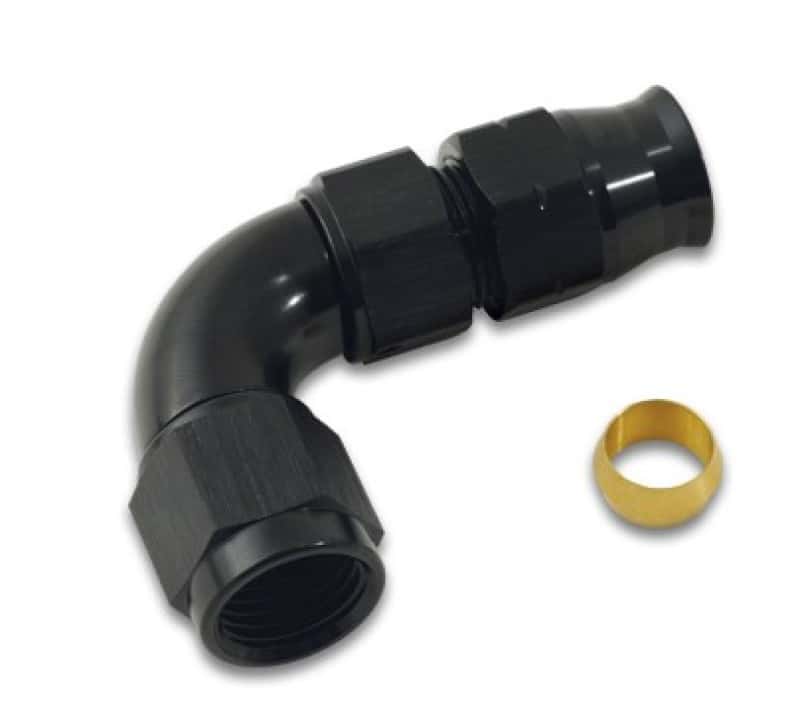 Vibrant — Vibrant 90 Degree 3/8in Tube to Male -6AN Flare Adapter w/ Olive Inserts
-6ANML-3/8"Tube90Deg - view 3