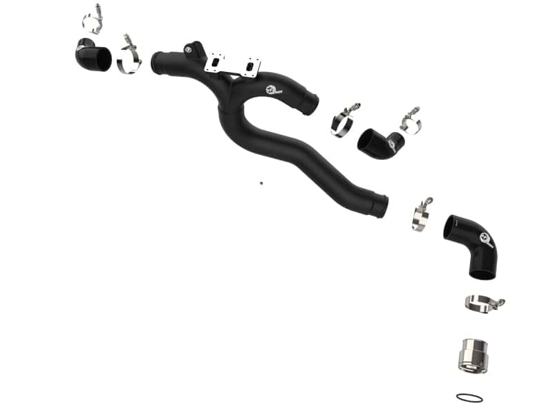 aFe — aFe Kia Stinger 18-22 V6-3.3L (tt) BladeRunner Hot Charge Pipe- Black
Hot Charge Pipe - view 2