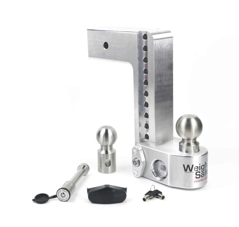 Weigh Safe — Weigh Safe 10in Drop Hitch w/Built-in Scale & 3in Shank (10K/21K GTWR) w/WS05 - Aluminum - view 1