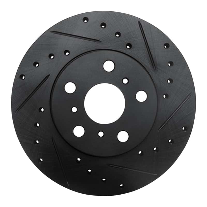 R1 Concepts — R1 90-91 Toyota Celica Front Right Drilled & Slotted Black Brake Rotor
R1 Brake Rotor Drill - view 1