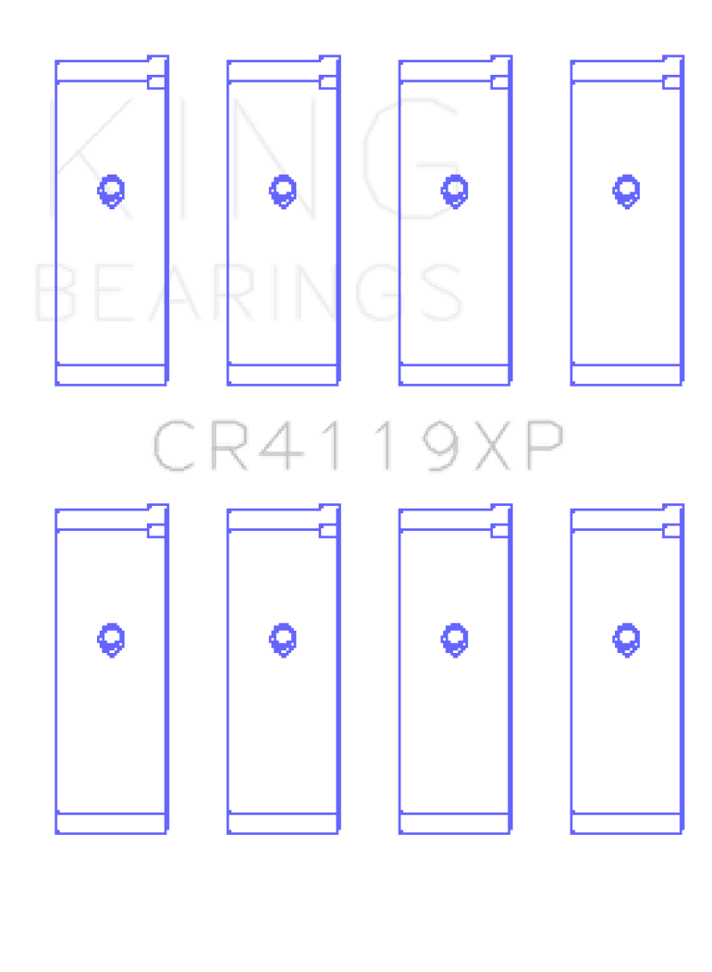 King Engine Bearings — King Mitsubishi 4G91/4G92/4G93 16V (Size 0.25mm) XP - Series Performance Rod Bearing Set
Engine Bearing - view 3
