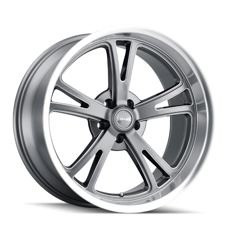 Ridler Wheels — Ridler 606 18x8 / 5x127 BP / 0mm Offset / 83.82mm Hub Gloss Grey Machined Wheel
RIDLER 606 - view 1