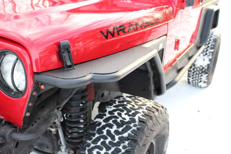 Fishbone Offroad — Fishbone Offroad 97-06 Jeep Wrangler TJ Steel Tube Fenders Front 3In Flare - Blk Textured Powdercoat - view 15