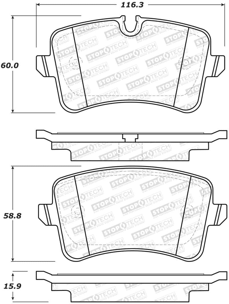 Stoptech — StopTech Street Brake Pads - Rear
Brake Pads W/Hrdwr - view 2