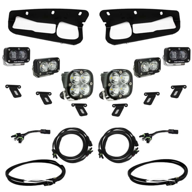 Baja Designs — Baja Designs 21-22 Ford Bronco w/Steel Bumper S2 SAE Pro Fog Pocket Light Kit w/Upfitter - Clear - view 1