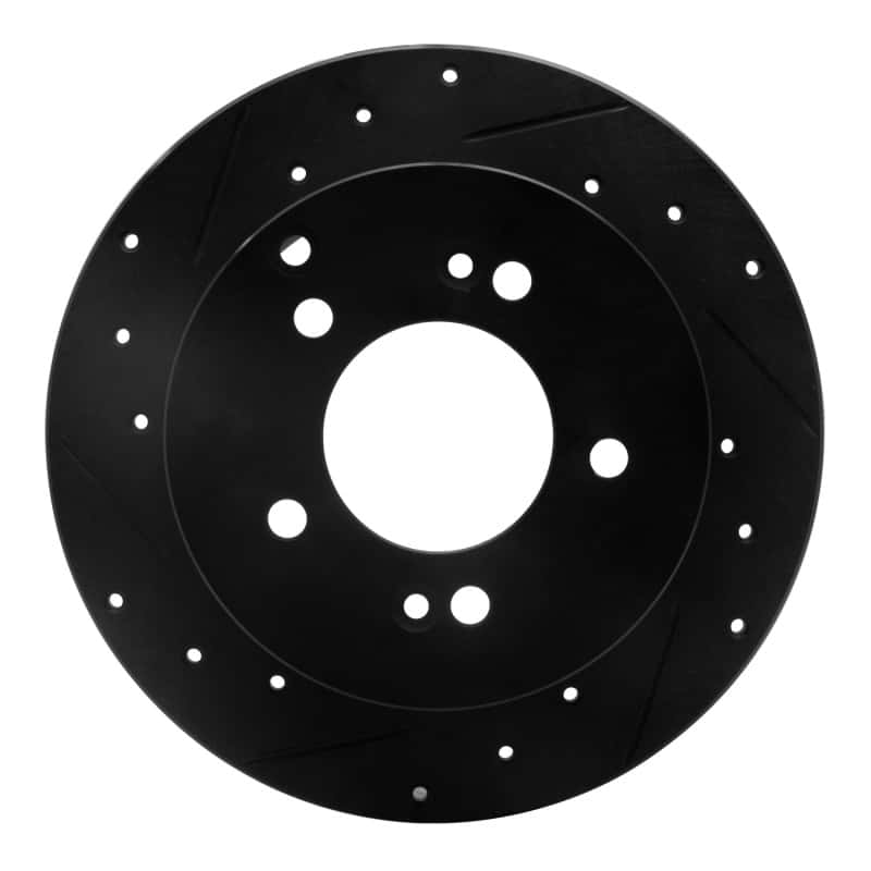 R1 Concepts — R1 07-12 Kia Rondo (USA) Rear Left Drilled & Slotted Black Brake Rotor
R1 Brake Rotor Drill - view 1