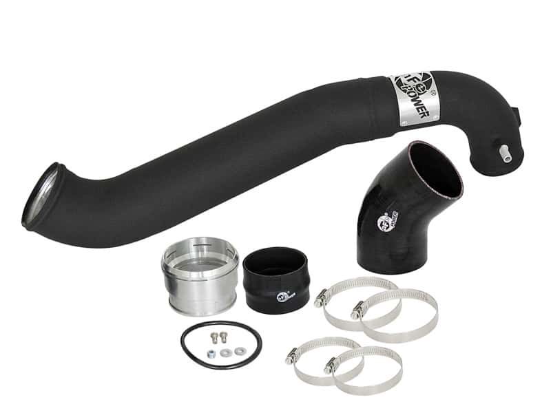 aFe — aFe 2017 Ford F-150 Raptor (tt) EcoBoost BladeRunner 3.5in to 3in Intercooler Tube Cold Side
Cold Charge Pipe - view 2