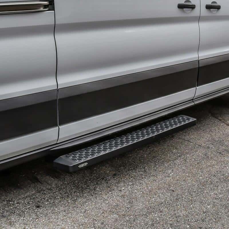 Westin — Westin Ford Transit Van 150/250/350 (Single 54in Pass Door) Grate Steps Running Boards - Tex. Blk
Running Board - view 7
